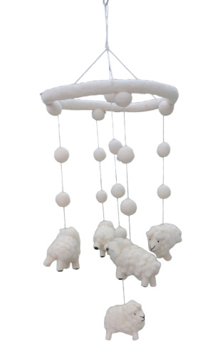 Counting Sheep Mobile for baby room and Nursery FH-012